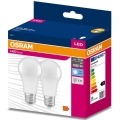 К-кт 2x LED Крушка A60 E27/10W/230V 4000K - Osram