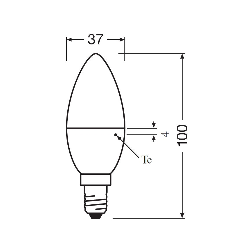 К-кт 2x LED Крушка B35 E14/4,9W/230V 3000K - Osram