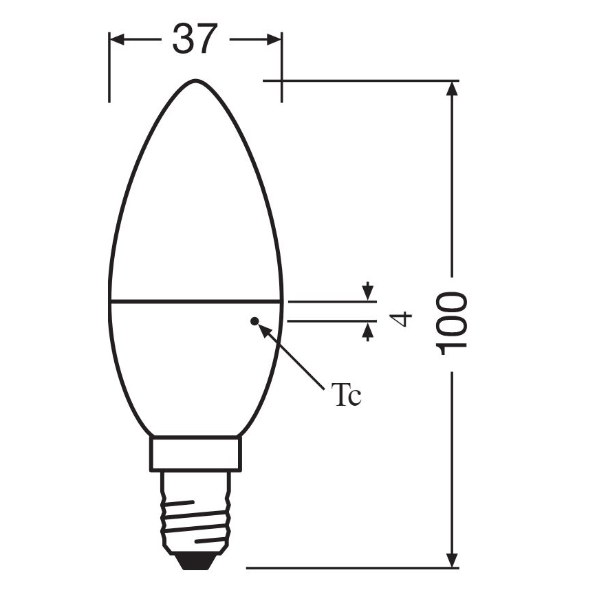 К-кт 2x LED Крушка B38 E14/4,9W/230V 3000K - Osram