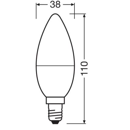 К-кт 2x LED Крушка B38 E14/7,5W/230V 3000K - Osram