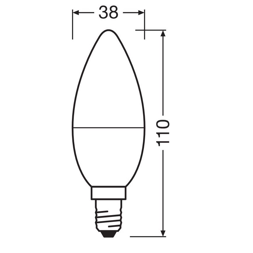 К-кт 2x LED Крушка B38 E14/7,5W/230V 3000K - Osram