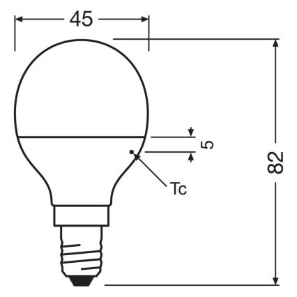 К-кт 2x LED Крушка P45 E14/4,9W/230V 3000K - Osram