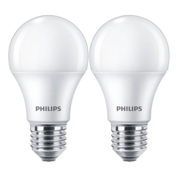 К-кт 2x LED Крушка Philips A60 E27/10W/230V 4000K