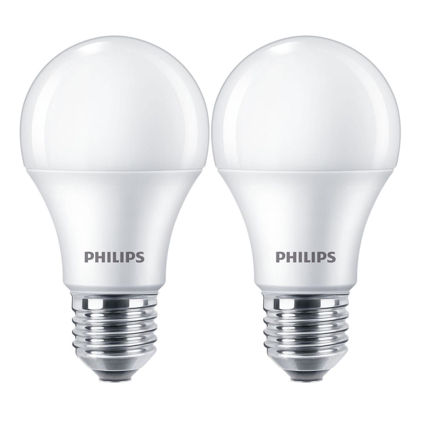 К-кт 2x LED Крушка Philips A60 E27/10W/230V 4000K
