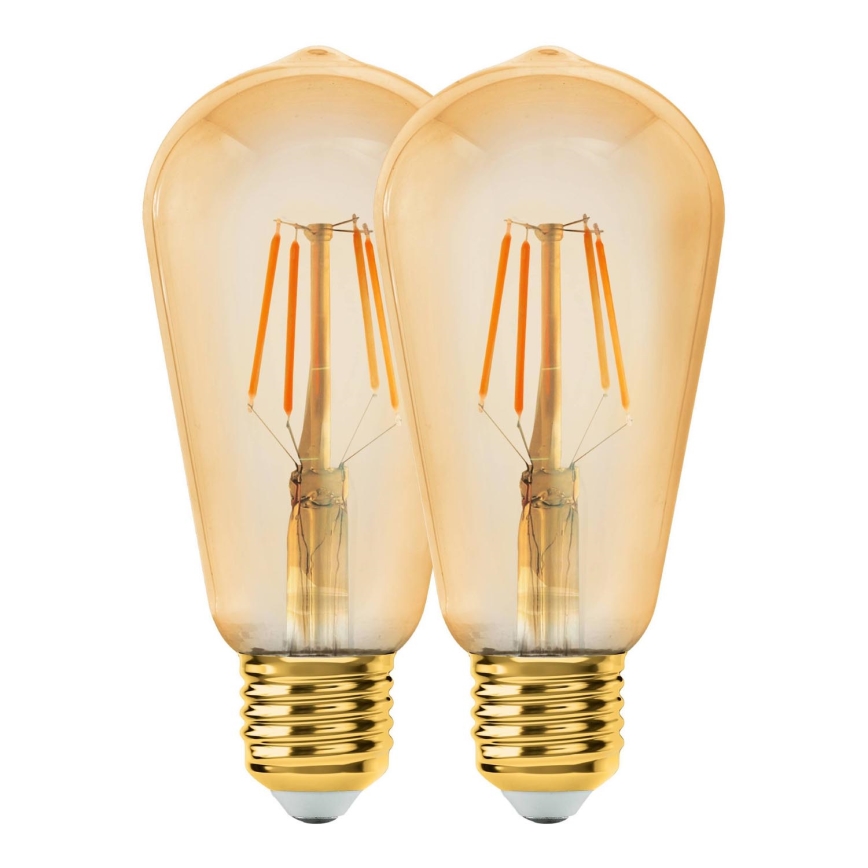 К-кт 2x LED Крушка VINTAGE ST64 E27/6W/230V 2200K - Eglo 11783