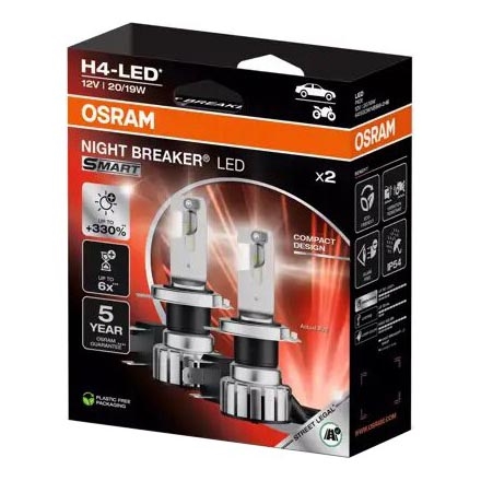 К-кт 2x LED Крушка за автомобил NIGHT BREAKER H4 P43t/20/19W/12V - Osram