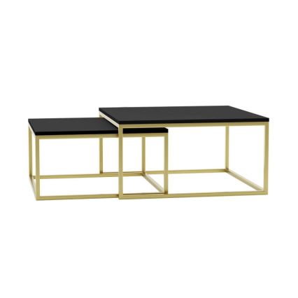 К-кт 2x Масичка за кафе DUAL черен/златист