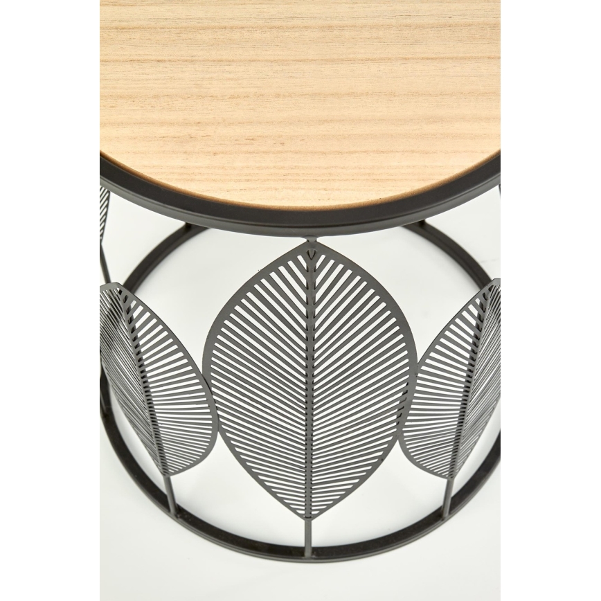 К-кт 2x Масичка за кафе FOLLA Ø 33/40 см черен