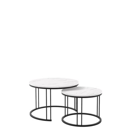 К-кт 2x Масичка за кафе RAGNAR черен/бял