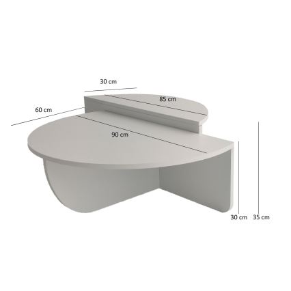 К-кт 2x Масичка за кафе PODIUM бял