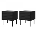 К-кт 2x Нощно шкафче CORTINA 51x45 см черен
