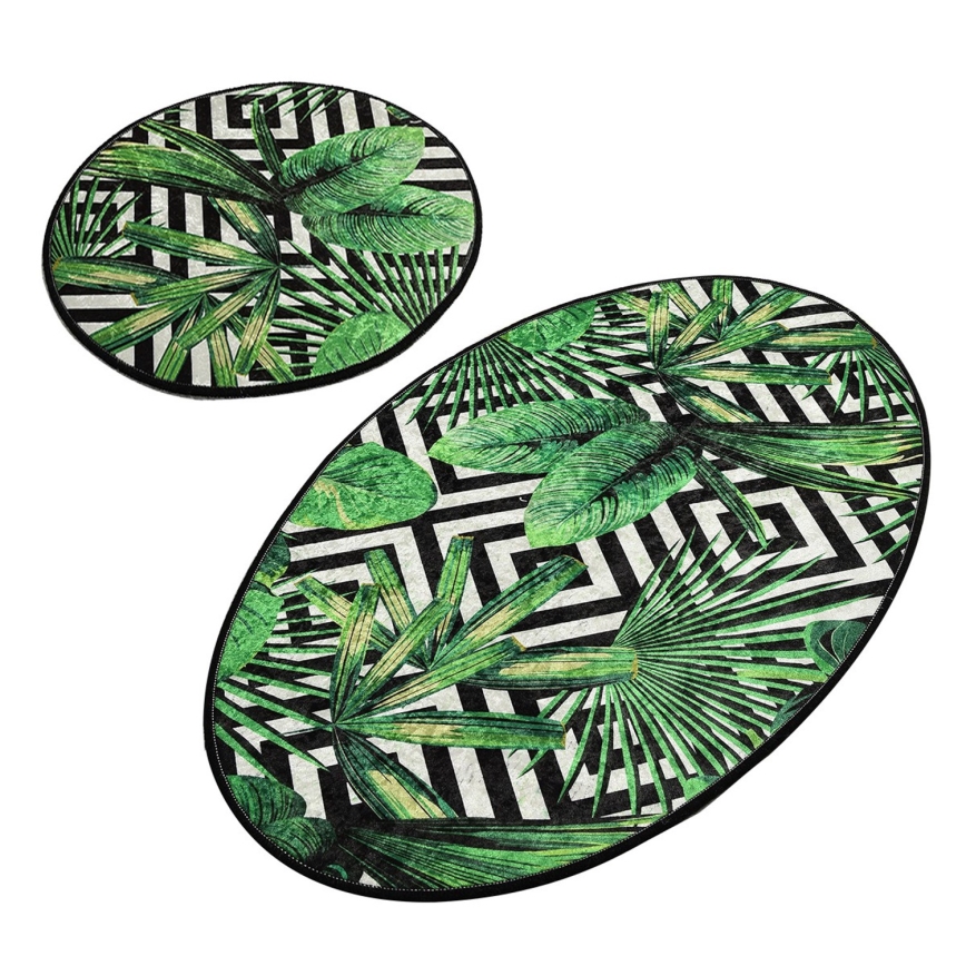 К-кт 2x Постелка за баня TROPIC 60/100 см зелен