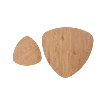 К-кт 2x Странична маса NICEA Ø 40/60 см златист дъб/черен