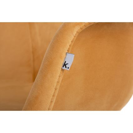 К-кт 2x Трапезен стол NEREA 80x60,5 см жълт/бук
