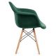 К-кт 2x Трапезен стол NEREA 80x60,5 см зелен/бук