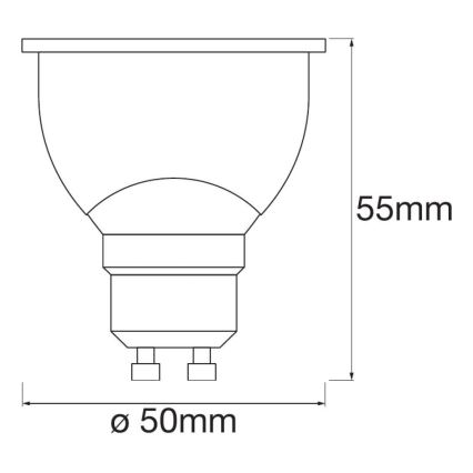 К-кт 3 бр. LED димируема крушка SMART+ GU10/5W/230V 2700K Wi-Fi - Ledvance