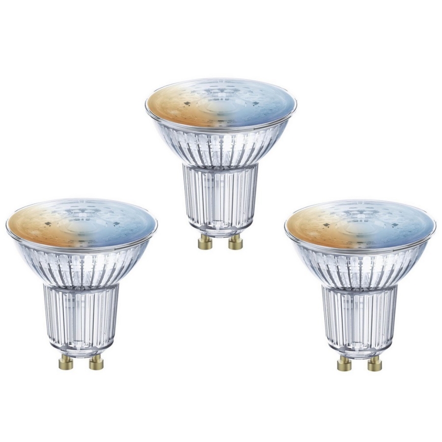 К-кт 3 бр. LED RGBW димируема крушка SMART + GU10/5W/230V 2700K-6500K Wi-Fi - Ledvance