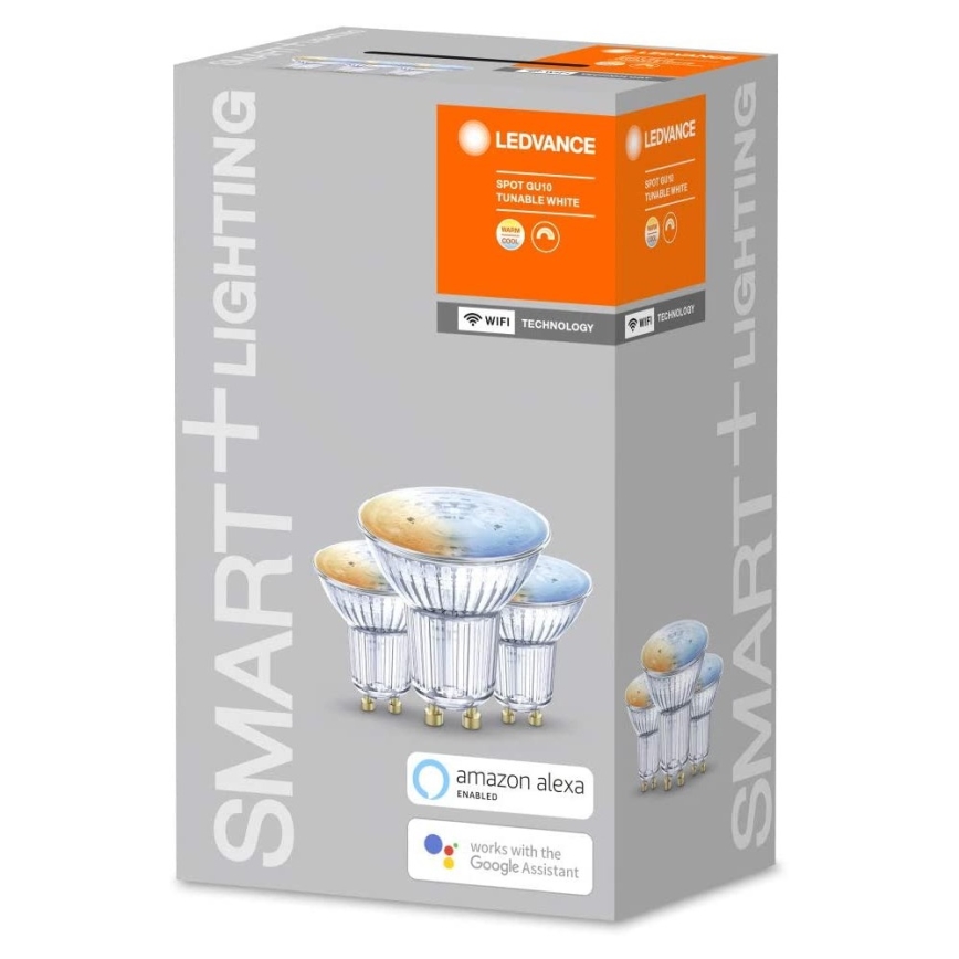 К-кт 3 бр. LED RGBW димируема крушка SMART + GU10/5W/230V 2700K-6500K Wi-Fi - Ledvance
