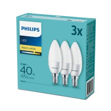 К-кт 3 бр. LED крушка Philips E14/5,5W/230V 2700K