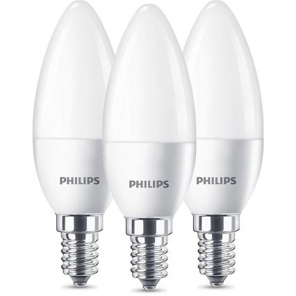 К-кт 3 бр. LED крушка Philips E14/5,5W/230V 2700K