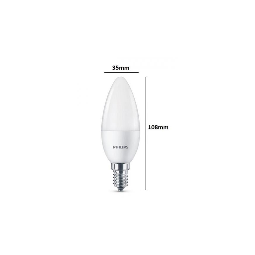 К-кт 3 бр. LED крушка Philips E14/5,5W/230V 2700K