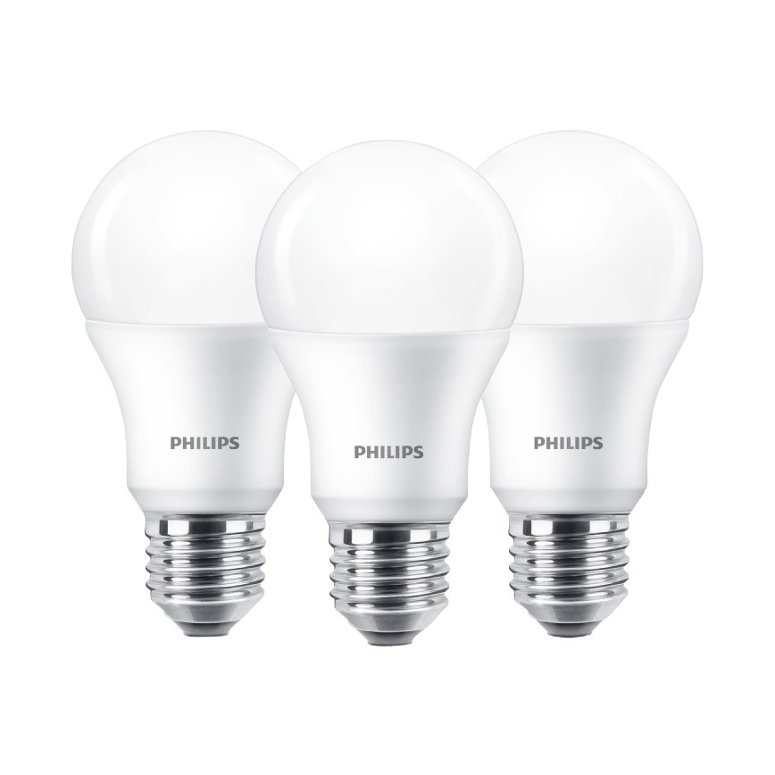 К-кт 3 бр. LED крушка Philips E27/9W/230V 2700K
