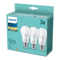 К-кт 3 бр. LED крушки Philips A60 E27/13W/230V 2700K