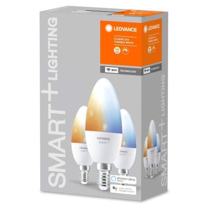 К-кт 3бр. LED димируеми крушки SMART+ E14/5W/230V 2700K-6500K Wi-Fi - Ledvance