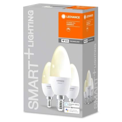 К-кт 3бр. LED димируеми крушки SMART+ E14/5W/230V 2700K Wi-Fi - Ledvance