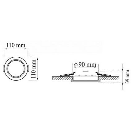 К-кт 3бр. LED Лунички за окачен таван на баня MIRO LED/6W/230V IP44