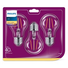 К-кт 3бр. LED крушки VINTAGE Philips E27/4,3W/230V 2700K