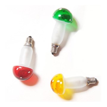 К-кт 3бр. резервни крушки TOADSTOOL E10 / 20V цветен микс, Произведени в Чехия