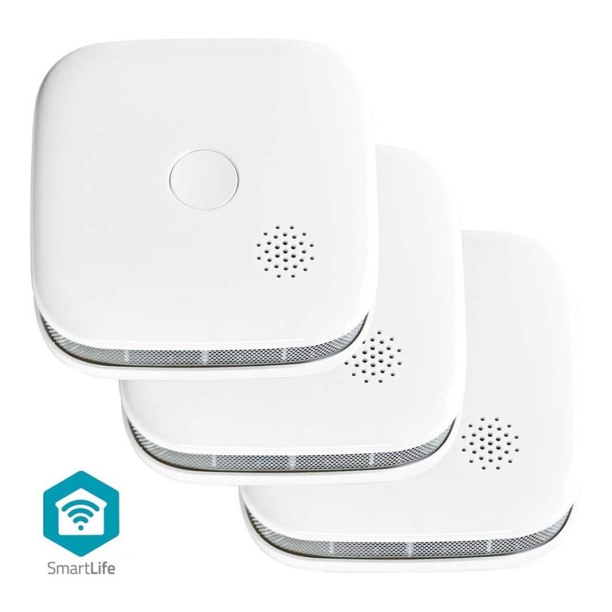 К-кт 3x Детектор за дим SmartLife 3V/1xCR123A Wi-Fi