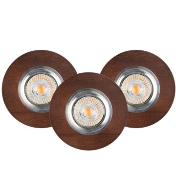 К-кт 3x LED Лампа за окачен таван VITAR 1xGU10/5W/230V CRI 90 бук