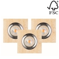 К-кт 3x LED Лампа за окачен таван VITAR 1xGU10/5W/230V пясъчник - FSC сертифицирано