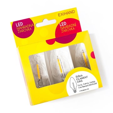 К-кт 3x LED Резервна крушка CONE E10/20V/0,1A изчистен, Произведено в ЕС