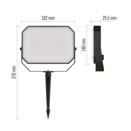 К-кт 3x LED RGBIC Димируема екстериорна прожектор GoSmart LED/14W/230V 3000-6500K IP65 Wi-Fi Tuya