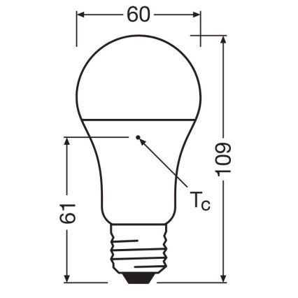 К-кт 3x LED Крушка A60 E27/10W/230V 2700K