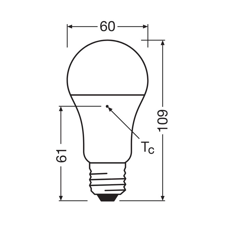 К-кт 3x LED Крушка A60 E27/10W/230V 2700K