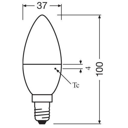 К-кт 3x LED Крушка B38 E14/4,9W/230V 3000K - Osram