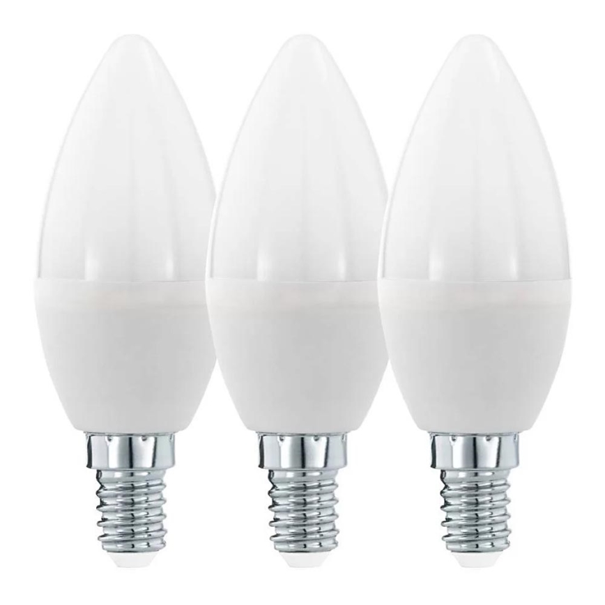 К-кт 3x LED Крушка C37 E14/6W/230V 3000K - Eglo 12884