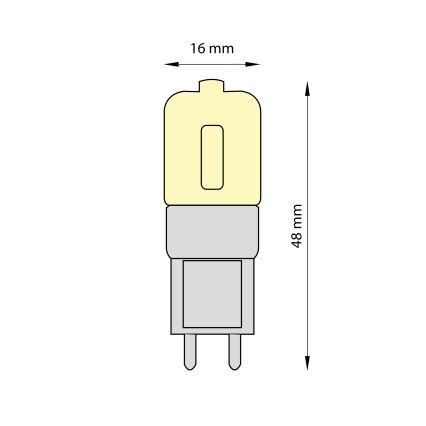 К-кт 3x LED Крушка ECOLINE G9/2,5W/230V 3000K - Brilagi