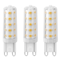 К-кт 3x LED Крушка ECOLINE G9/4,5W/230V 3000K - Brilagi