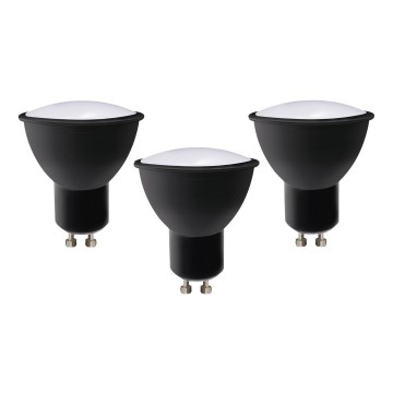 К-кт 3x LED Крушка ECOLINE GU10/6W/230V 4000K черен - Brilagi