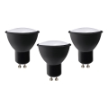 К-кт 3x LED Крушка ECOLINE GU10/6W/230V 4000K черен - Brilagi
