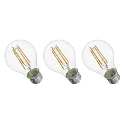 К-кт 3x LED Крушка FILAMENT A60 E27/3,8W/230V 2700K Енергиен клас A