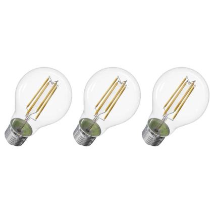К-кт 3x LED Крушка FILAMENT A60 E27/5W/230V 2700K Енергиен клас A
