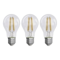 К-кт 3x LED Крушка FILAMENT A60 E27/5W/230V 4000K Енергиен клас A