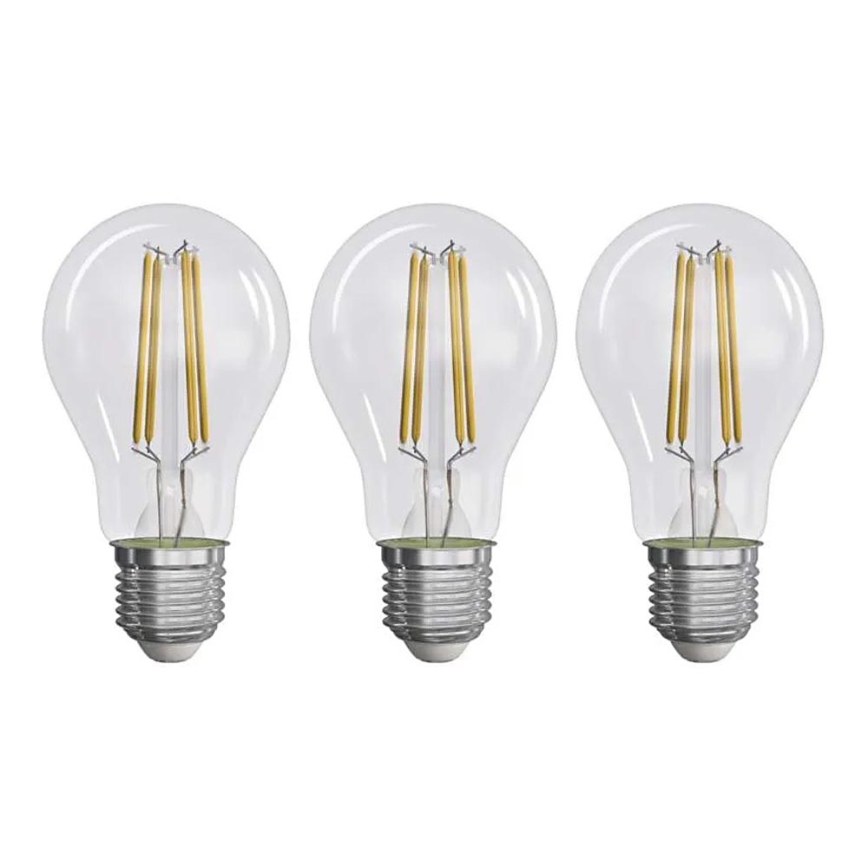 К-кт 3x LED Крушка FILAMENT A60 E27/5W/230V 4000K Енергиен клас A