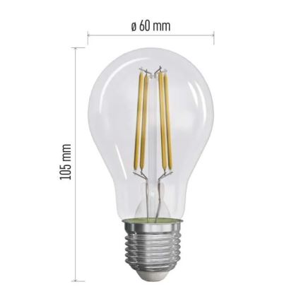 К-кт 3x LED Крушка FILAMENT A60 E27/5W/230V 4000K Енергиен клас A